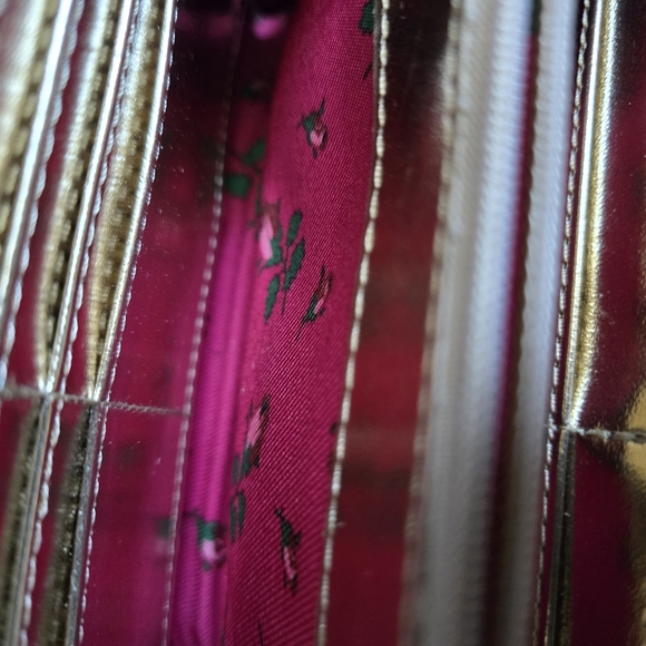 Betsey Johnson Black Clutch with Gold Sequin Bow - Picture 7 of 8